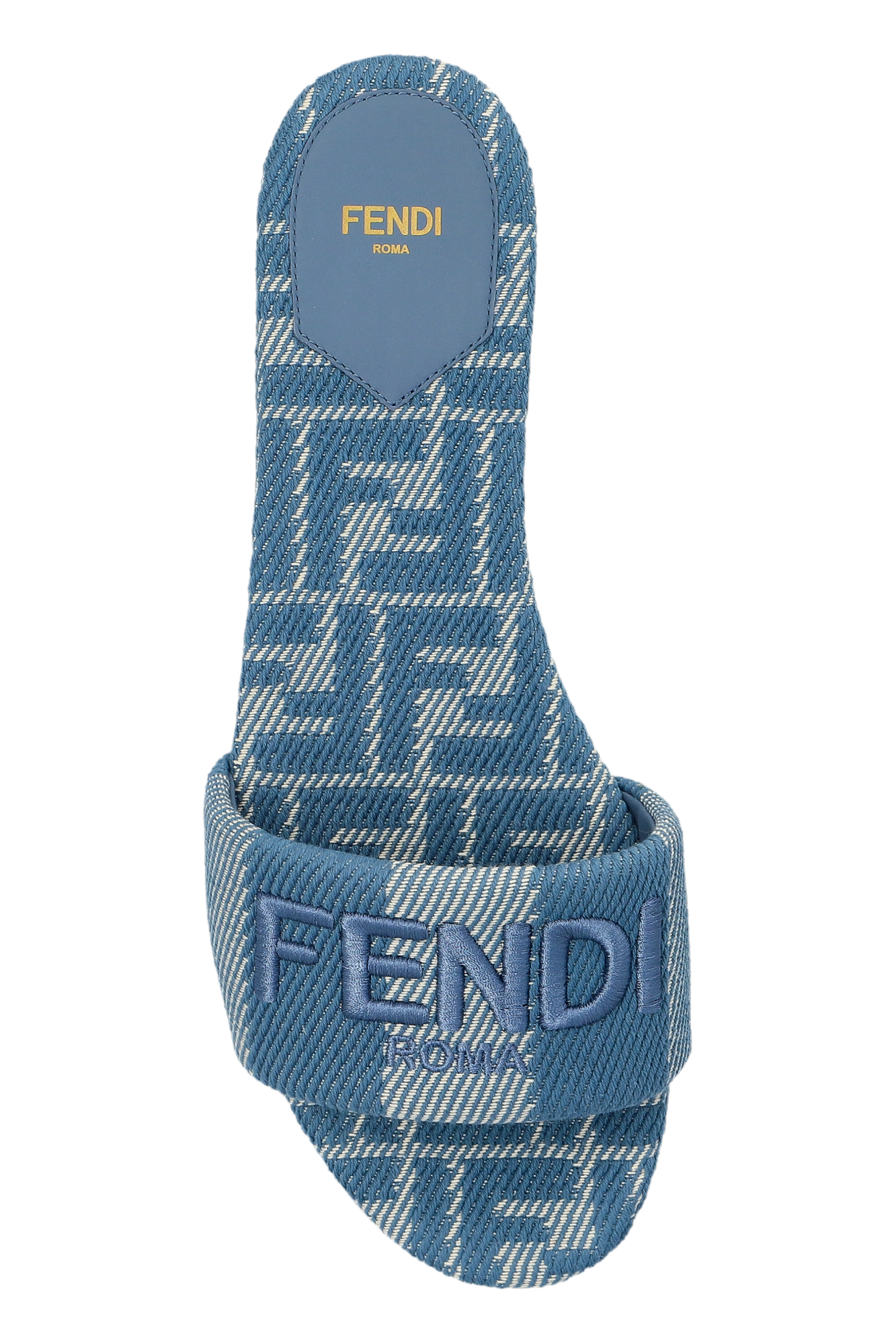 サンダル・ミュール FENDI 'Fendi Sunshine' slides Light Blue Fendi Sunshine Fabric Light blue | Fendi